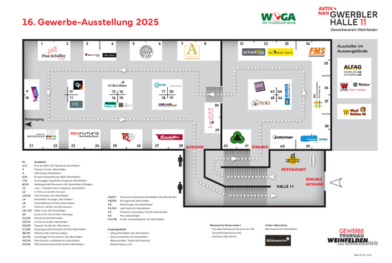 Hallenplan WEGA Halle 11 2025